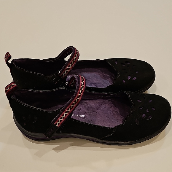 Jambu Black and Purple Mary Jane Flats Size 8M Women's - Picture 3 of 9
